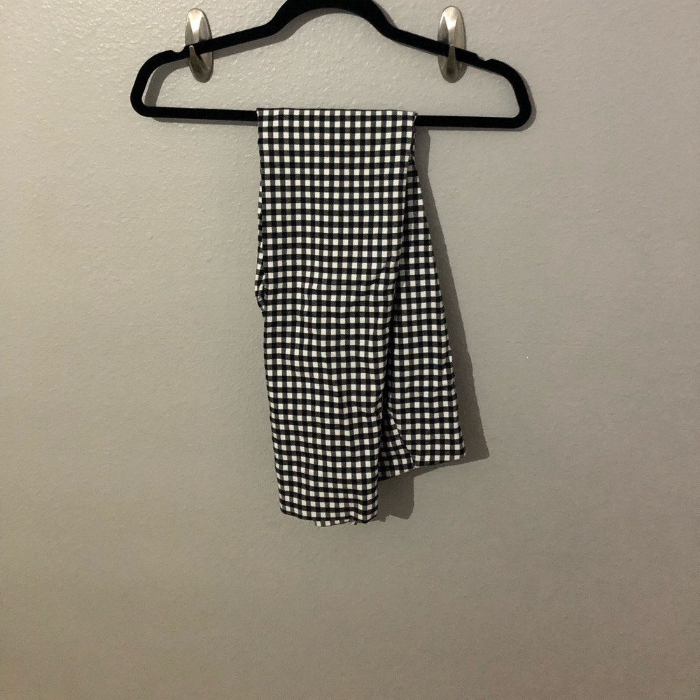 Ankle length gingham skinnies